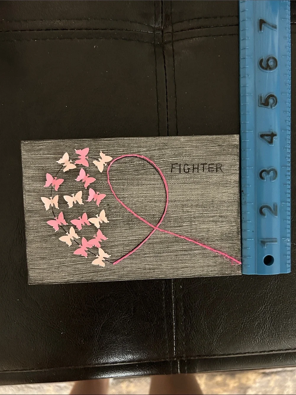 Handmade by my mom! Pink Butterfly Ribbon Wall Art – Fighter